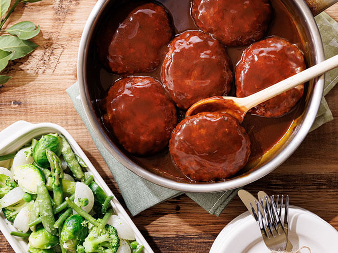 マンマ煮込みハンバーグ〈1個入り 固形量110g〉_商品紹介1